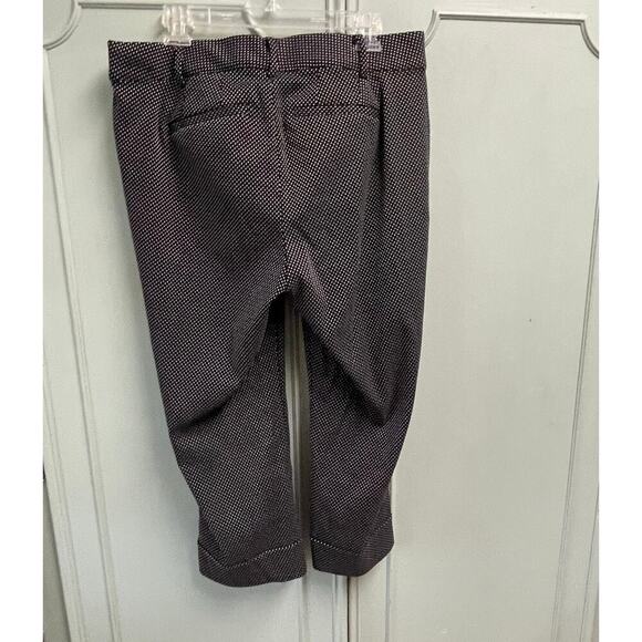 Lane Bryant NEW Black Dotted Pants Size 14 Elastic Waist Cropped Office Career - Picture 3 of 5